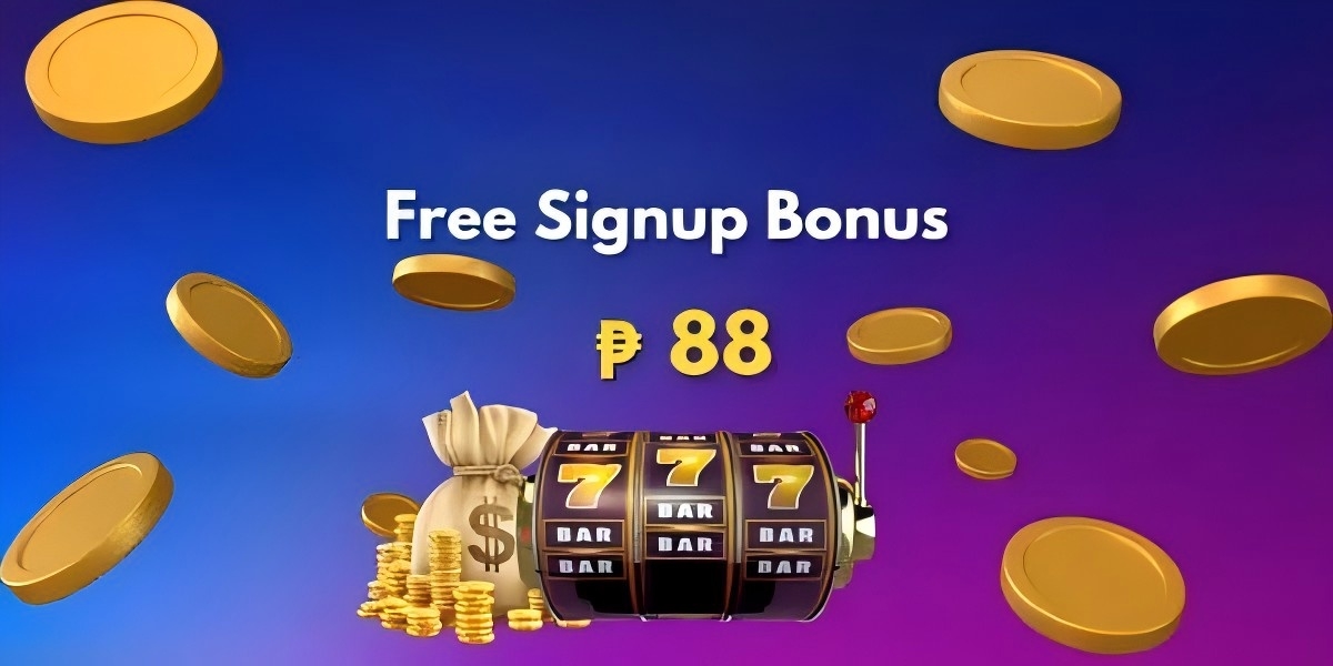Google M welcome banner with golden coins and stacked slot reels